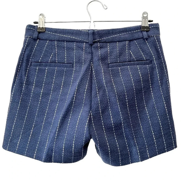 Banana Republic Tailored Shorts Navy  Blue & White Stripes Size 0 NWOT - Picture 2 of 15